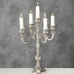 5 armet bordlysestage i aluminium 50cm / Varas