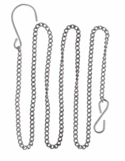 1 meter sort eller sølv kæde med 2 kroge