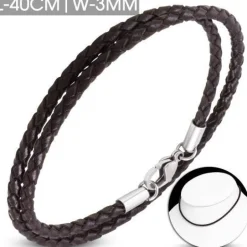 3 mm Dobbelt læderarmbånd