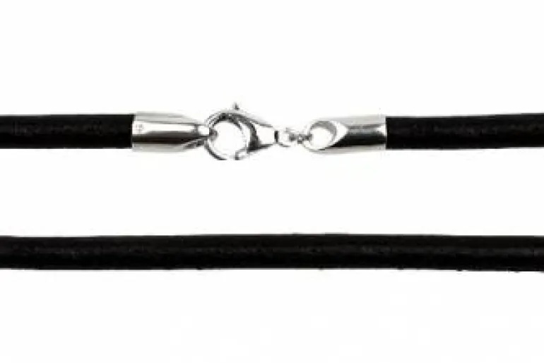 5 mm læderhalskæder / sort + brun