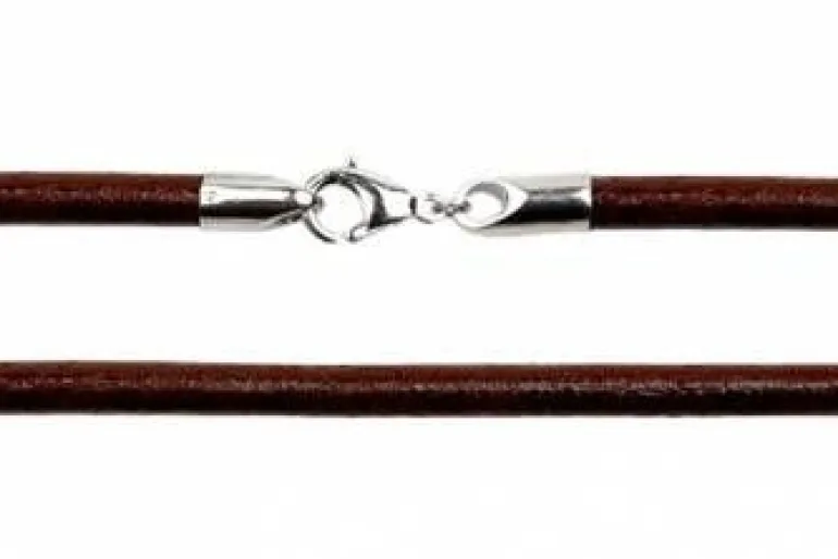 5 mm læderhalskæder / sort + brun