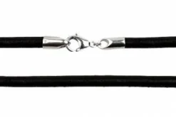 4 mm Læderhalskæder - sort/brun m/k