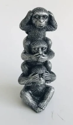 Aber i antik sølv / søjle - 10cm