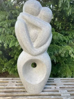 Abstrakt Haveskulptur / Soulmate i Terrazzo H.92cm - AFHENTNING