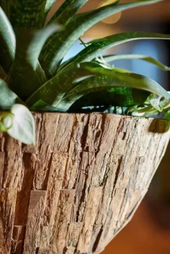 Aflang krukke / Gondol i træ / Cemani