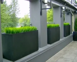 Aflange plantekummer i aluminium / Antrazit - Op til 300cm