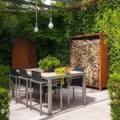 Brændereol / brændeholder i rust - 6 størrelser