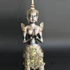 Buddha figur / tempelvogter i guld antik - 48cm