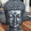 Buddha hovede i sort sten Terrazzo