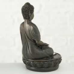 Buddha lysestager brun antik / SÆT