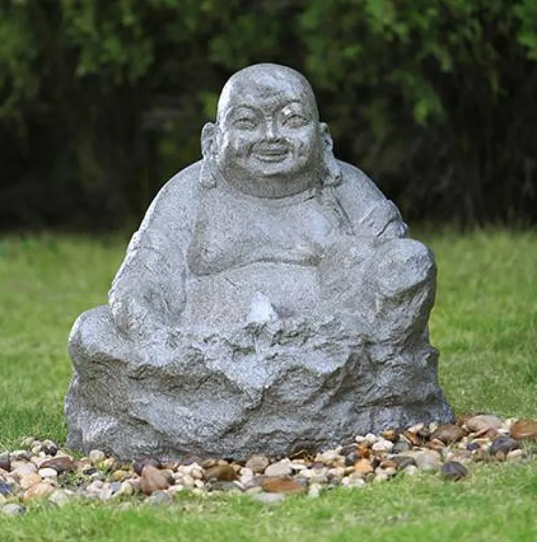 Buddha Vandfontæne til haven / Polystone glasfiber