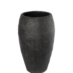 86cm rustik krukke i light black antik + sort / Fiberstone