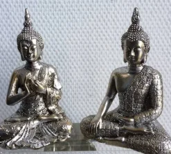 13cm Sølv Thai Buddha