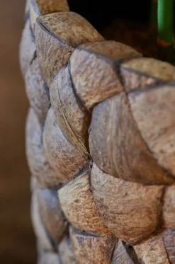 Ø.80cm stor indendørs krukke med Coconut skaller