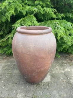 83cm udendørs havekrukke i brun ironstone stentøj