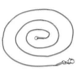 40cm ultra tynd venezia box stålhalskæde - 1mm