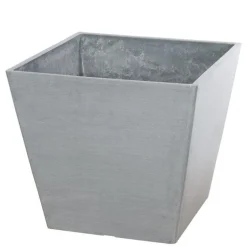 Ecopot firkantet konisk recycled krukke - grå mat - 40x40 + 50x50