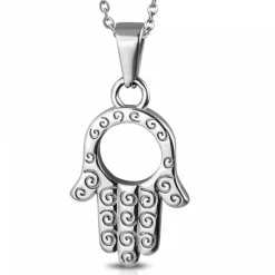 Fatimas hånd smykkevedhæng i stål