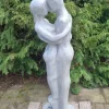 Figur af par til haven / Mand og Kvinde i grå sten Terrazzo - 135cm
