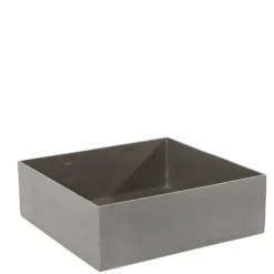 Firkantet lav vandtæt plantepotte 30x30 cm - sand + sort + grå