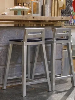 Galvaniseret stol, taburet eller barstol