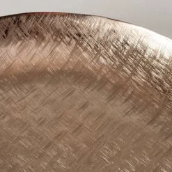 Glorise - rund fad i gold med mønster - Ø.30cm