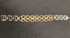 Golden Twist Stålarmbånd M/K til ca 20cm håndled