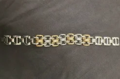 Golden Twist Stålarmbånd M/K til ca 20cm håndled