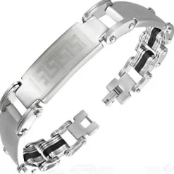 Greek Key stålarmbånd