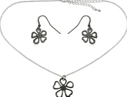 Grey Flower Smykkesæt