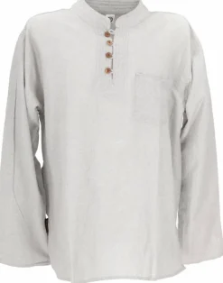 Herreskjorte Med kinakrave / Grå Goa Bondeskjorte