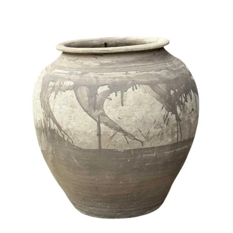 Håndlavet Vintage krukke i keramik - H.43xØ.47cm