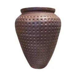 Hårdtbrændt ironstone Krukke med mønster / Stentøjskrukke - 90cm