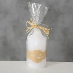 Hvid bloklys H.10xØ.5cm