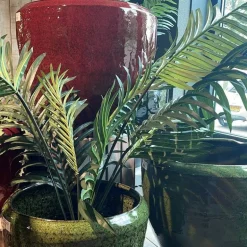 Indendørs Oxblood ceramic krukke Ø.42 + Ø.51cm helglaseret