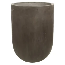 Indendørs rund krukke i fiberbeton - H.60 - antrazit - Topkvalitet