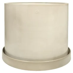 Indendørs upcycled plantekrukker i metal med underskål - 3 farver