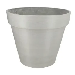 Kæmpe krukker i genbrugs plastmateriale med hjul - sort / grå - Ø.80 + Ø.100