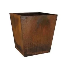 Konisk firkantet krukke i Corten stål - 8 Modeller
