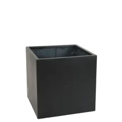 Kubiske firkantede krukker med hjul / Matsort - 40cm+50cm+60cm