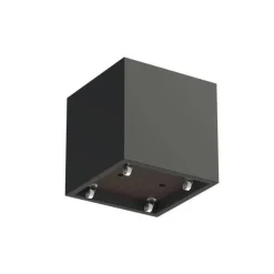 Kubiske krukker i glasfiber / polyester med hjul - 50x50 + 60x60 + 70x70 - 3str