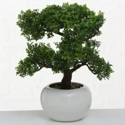 Kunstige Bonsai træer i keramik potte - kasse med 4stk