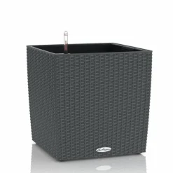 Lechuza Cube Cottage / Polyrattan - grafit-antrazit-sand-lysegrå - 40x40cm+50x50cm