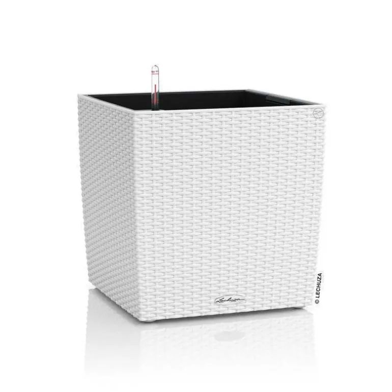 Lechuza Cube Cottage / Polyrattan - grafit-antrazit-sand-lysegrå - 40x40cm+50x50cm