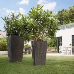 Lechuza Cubico Cottage / Polyrattan - grafit-hvid-sand-grå-antrazit-mokka - H.56 + H.75