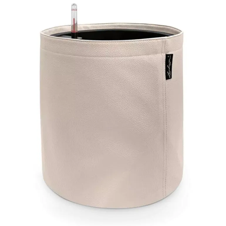 Lechuza Trendcover krukker med selvvanding og PU læder - Ø.23+Ø.32