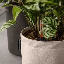 Lechuza Trendcover krukker med selvvanding og PU læder - Ø.23+Ø.32