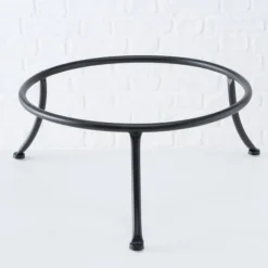 Lille Bålkurv / Bålfad i sort jern - Ø.47cm med stel