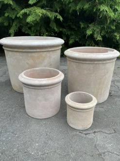 Lyse Terracotta Krukker - 4stk i sæt