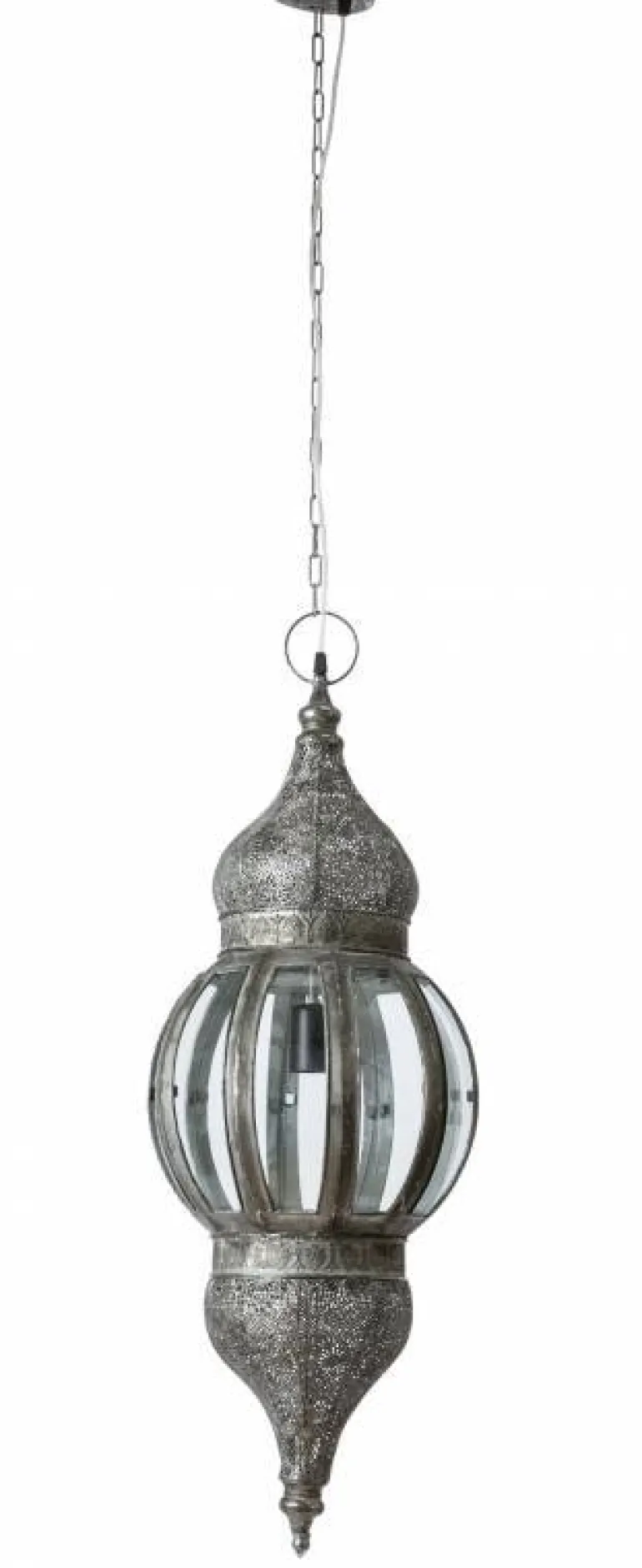 Marokko hængelampe med glas